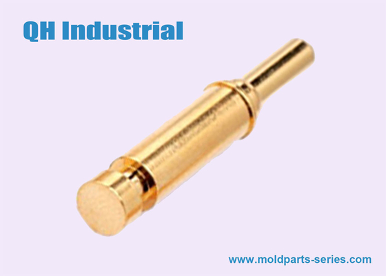 China Spring Loaded Pin,Low Height Current Rate Contact Pin ,1uin 2uin 3uin 5uin Gold Plated Spring Loaded Probe Pin supplier