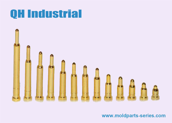 Made in China 1A 2A 1mm 2mm 3mm length Waterproof Spring Loaded Gold Plated Pogo Pin from QH Industrial supplier