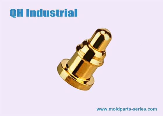 Customized Hole 12uin 20uin Gold-Plated Brass Copper Charger Pogo Pin Connector with Stainless Steel in Spring Load Pin supplier