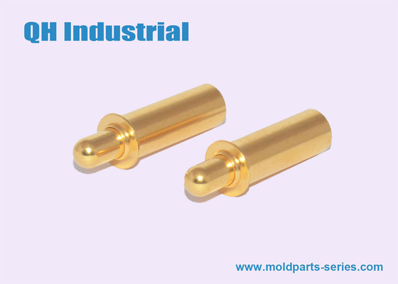 OEM 1mm 2mm 10uin 12uin 14uin Gold Plated 2.54mm Pitch Brass Single Head Micro Pogo Pin For Smart Phone Magnetic Charger supplier