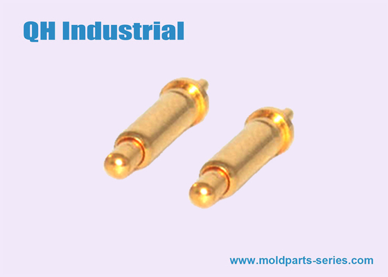 OEM 1mm 2mm 10uin 12uin 14uin Gold Plated 2.54mm Pitch Brass Single Head Micro Pogo Pin For Smart Phone Magnetic Charger supplier